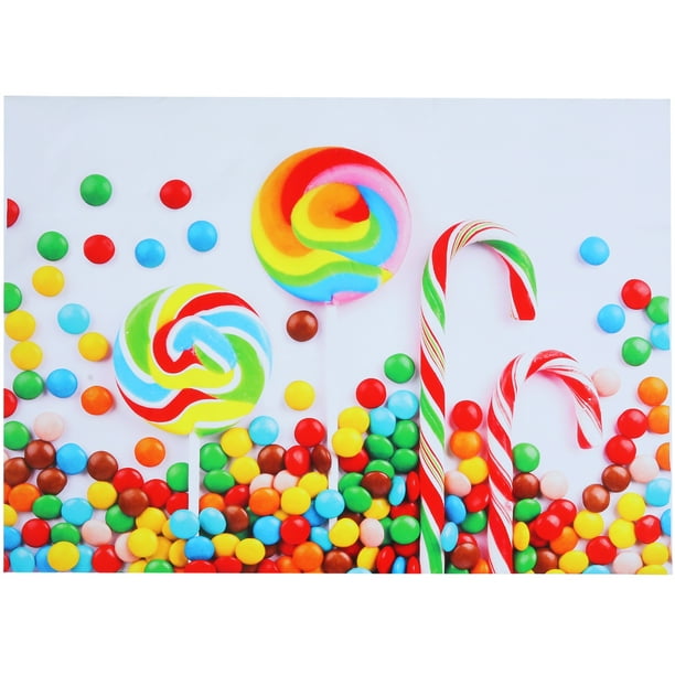 KAKOWELY Fondo de fotografía para estudio fotográfico con diseño de casas de dulces para habitación de niños