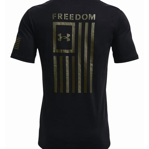 Under Armour Freedom Flag T-Shirt - Men's, Black/Marine OD Green, Extra Large