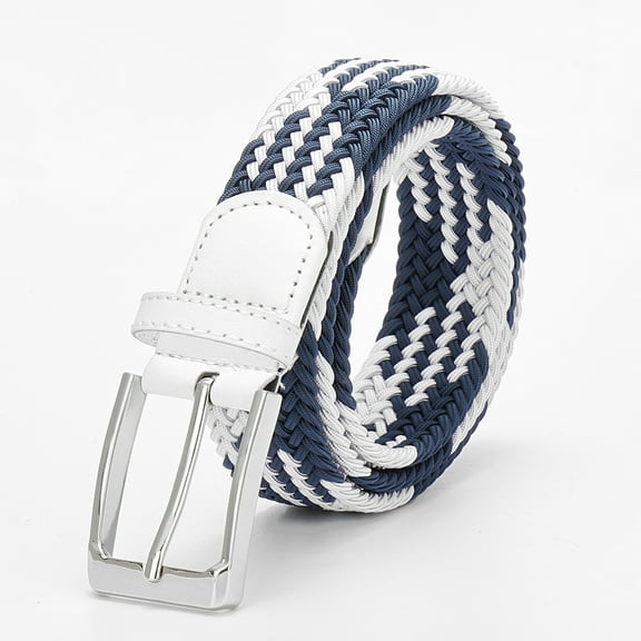 Men's Fashion Decorative New Casual Outdoor Golf Versatile Elastic Woven Belt (Width 1.33in)