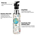 thumbnail image 3 of Yayeee 20oz Insulated Water Bottle Double Wall Stainless Steel with Flip Straw Lid, Colorful School, 3 of 7