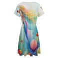 thumbnail image 5 of Mermaid Princess Under The Sea 1 Women's Dress Short Sleeve Summer Sundress Summer Women Clothes, 5 of 7