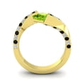 thumbnail image 4 of 1.20 Carat Elegant Natural Diamond Peridot & Black Onyx Gemstone Anniversary Ring for Women Solid 14K Yellow Gold Size 7.5 by Diamond-Capitals, 4 of 8