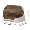 thumbnail image 5 of Portable Baby Bottle Drying Rack with Dustproof Lid, Removable Drip Tray, and Compact Storage Design White, 5 of 5