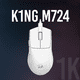 thumbnail image 2 of Mouse Gamer Redragon K1ng Blanco M724-1k Alámbrico 12,400 DPI Ultraligero, Polling 1000Hz, 2 of 5