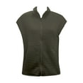 thumbnail image 4 of iHPH7 Vest Tops for Women Fall Vest for Women Sleeveless Vest for Women Fall Clothes Fall Outfits for Women Lightweight Jacket Women Zip Up Vest Dark Green S, 4 of 4