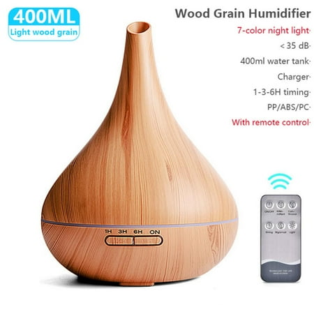 

New 550ml Wood Essential Oil Diffuser Ultrasonic USB Air Humidifier With 7 Color LED Lights Remote Control Office Home Difusor