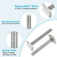thumbnail image 3 of Unique Bargains T Slot Bolts M8 x 65mm Square Head T Bolts for Roof Rack 12 Set, 3 of 7