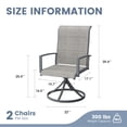 thumbnail image 4 of Vicllax 9-Pcs Round Outdoor Patio Dining Set Table and Chair Modern Style Metal for Deck Garden, 4 of 7