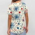 thumbnail image 4 of Ovticza 4th Of July Gift Scrub Tops V Neck Short Sleeve Patriotic T-Shirts Pediatric Nursing Shirts with Two Pockets Khaki M, 4 of 4