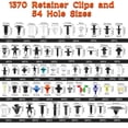 thumbnail image 2 of 1501Pcs Car Retainer Clips & Plastic Fasteners Kit - 54 Sizes Auto Push Pin Rivets Set with Removal Tool, 10 Cable Ties, Sponge Cushions. 3-Layer Storage Box for Toyota Ford Honda (1501Pcs), 2 of 6
