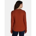 thumbnail image 3 of Time and Tru Women's Thermal Top with Long-Sleeves, 2-Pack, Sizes XS-XXXL, 3 of 5