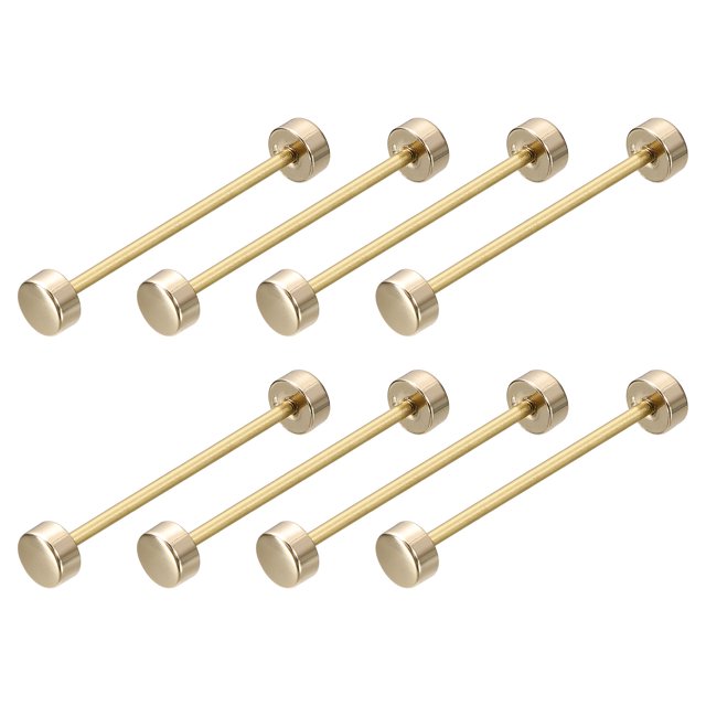 Unique Bargains 8Pack Metal Bag Strap Connect Buckles,38x42mm Purse Screw Fixing Rivets (Light Golden)
