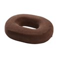 thumbnail image 1 of Silla de almohada de donas cojín cojín hueco fácil de limpiar la silla de cubierta de terciopelo o cojín de anillo para silla de oficina en casa coche Café, 1 of 9