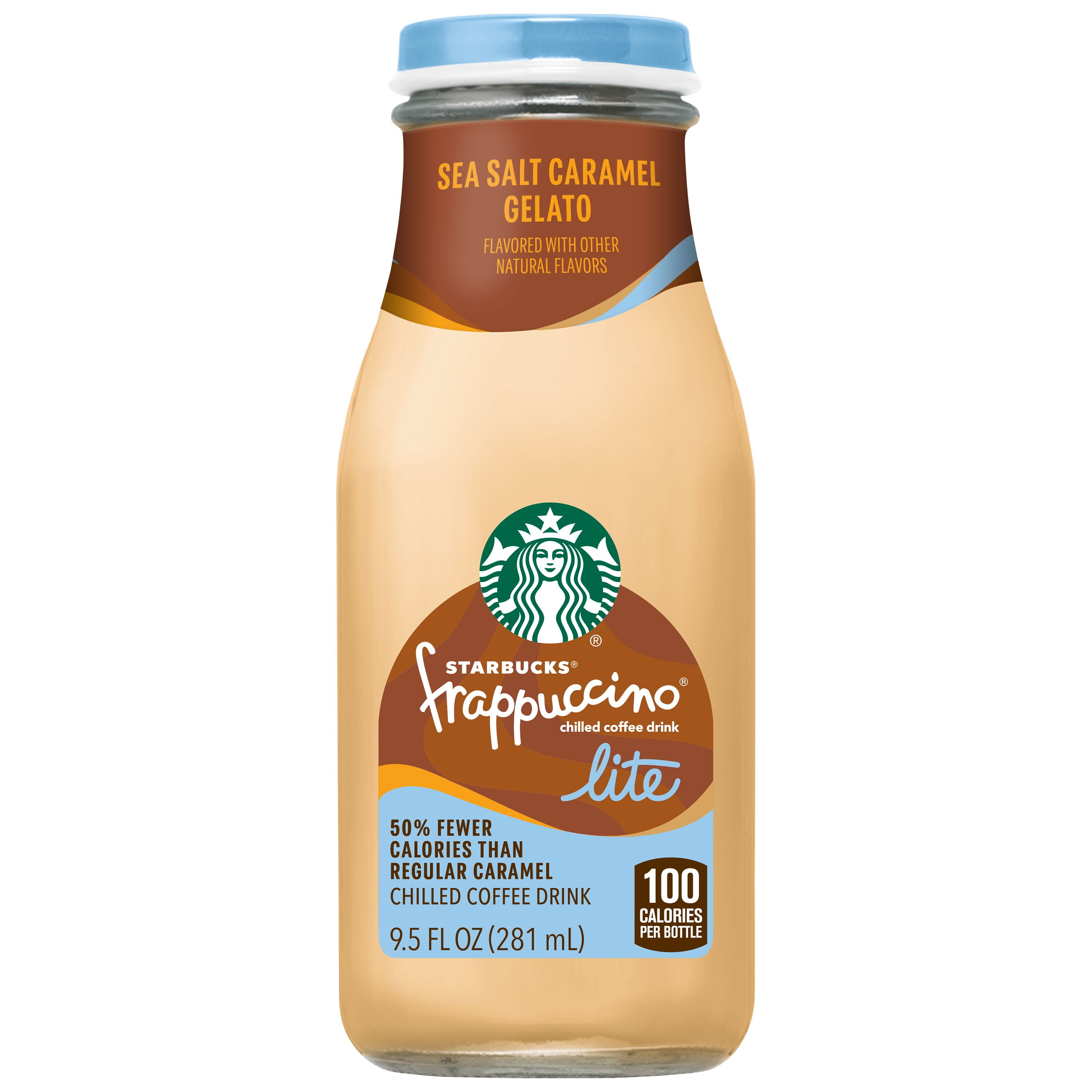 Starbucks Frappuccino Lite Sea Salt Caramel Gelato, 12 pack 9.5 fl oz bottles