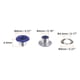 thumbnail image 2 of Kit de 100 Ojales de Metal Unique Bargains 4mm 0.16 Ojal para Zapatos Ropa Cinturón Bolsa Bricolaje Oscuro Azul, 2 of 7