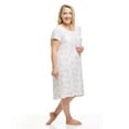 thumbnail image 1 of Chemise de Nuit Mi-Mollet pour Femme à Manches Courtes Fendues, 1 of 25