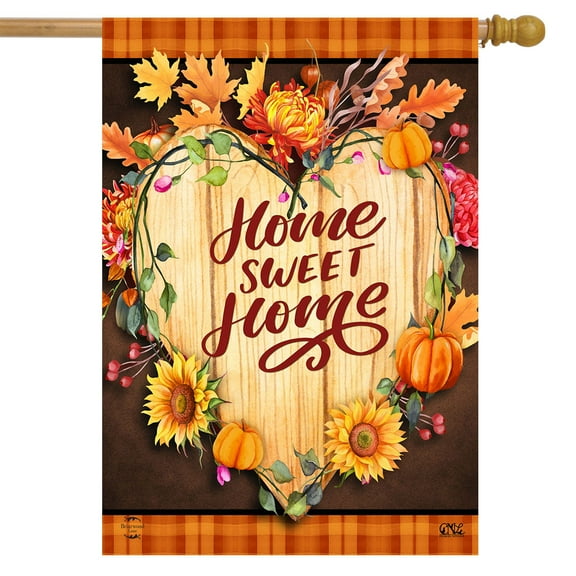 Briarwood Lane Fall Home Sweet Home House Flag