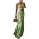 thumbnail image 1 of CHICME - Vestido de fiesta con estamp floral y lazo fruncido fruncido y bandeau para fiesta, vestido ajust con dobladillo con volantes, 1 of 3