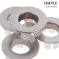 thumbnail image 3 of FOMIYES 4Ud Tapón De Rebosadero Metálico Plateado Para Lavabo Con Elegante Y Ajuste Universal Para, 3 of 6