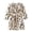 Children Loungewear - Coffee, variant on REDARER Unisex Kids Bath Robe Soft Thick Coral Classic Attached Hood Leopard Print Adjustable Tie Waist Front Pockets Loungewear Sleepwear,3-4 Years