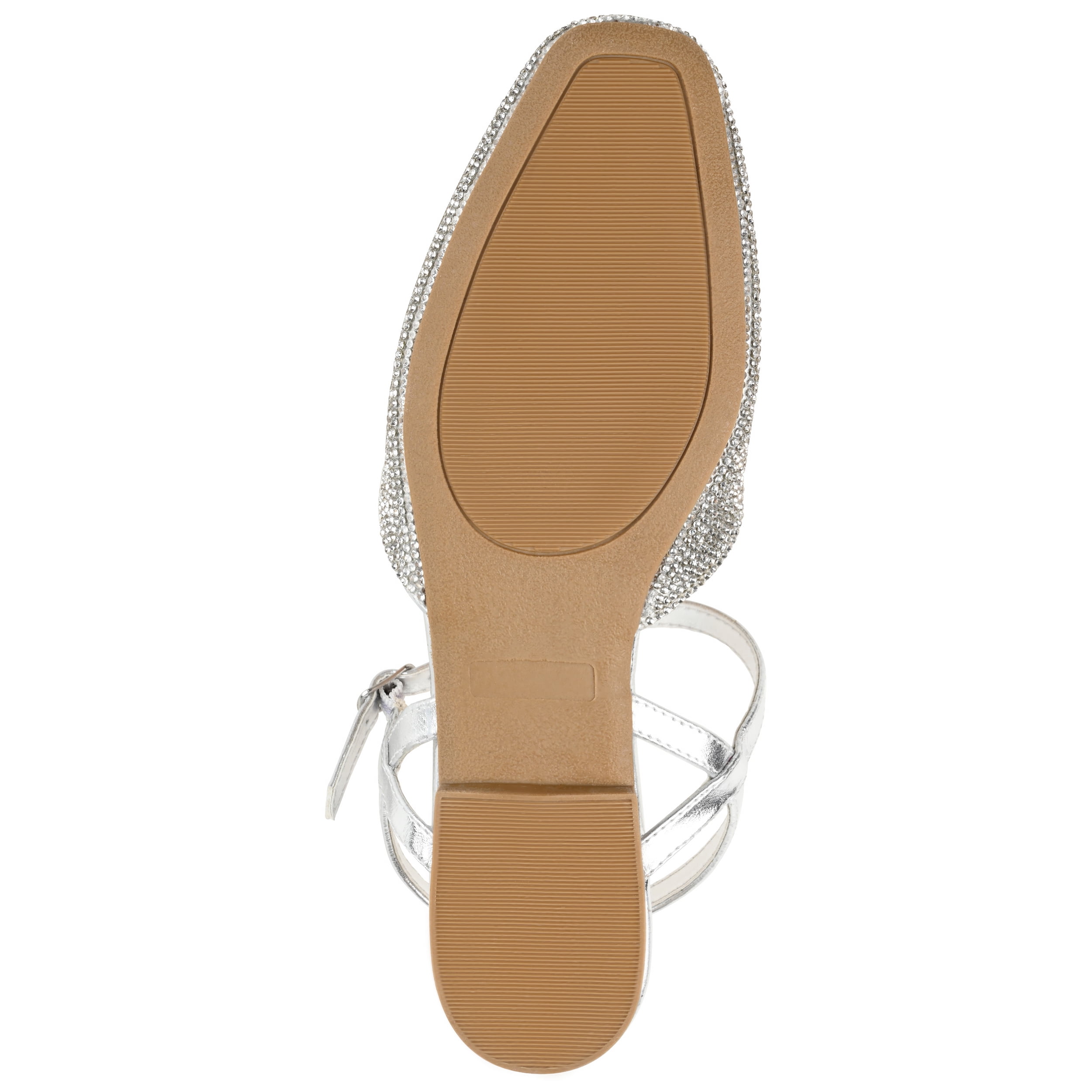 Journee Womens Nysha Narrow Width Buckle Square Toe Ballet Flats