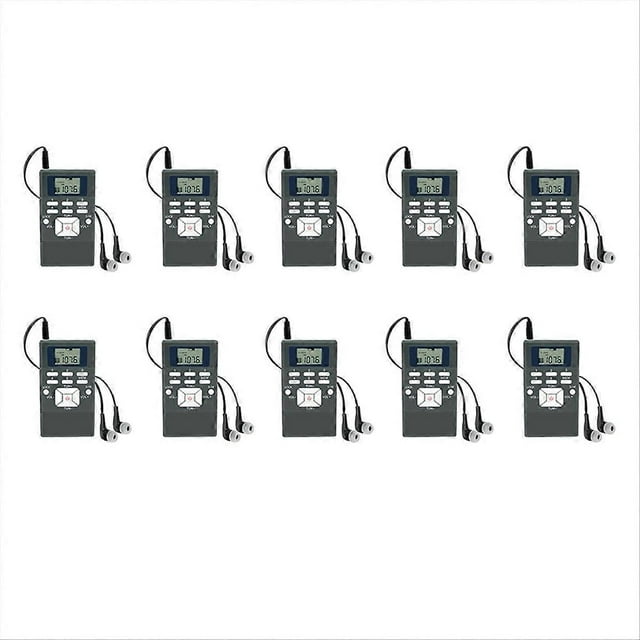 10Pcs PR13 Radio FM Stereo Radio Receiver with Digital Clock