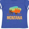 thumbnail image 4 of Inktastic Montana Gift Buffalo Silhouette Boys or Girls Toddler T-Shirt, 4 of 5