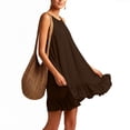 thumbnail image 4 of Summer Dresses Maxi Dress Solid Color Sleeveless Casual Dress Sundresses 2026 Brown L, 4 of 9