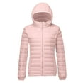 thumbnail image 3 of HTNBO Winter Warm Women Down Jackets Lightweight Packable Puffer Coats Trendy Hooded Coat Outwear Windbreaker, 3 of 7