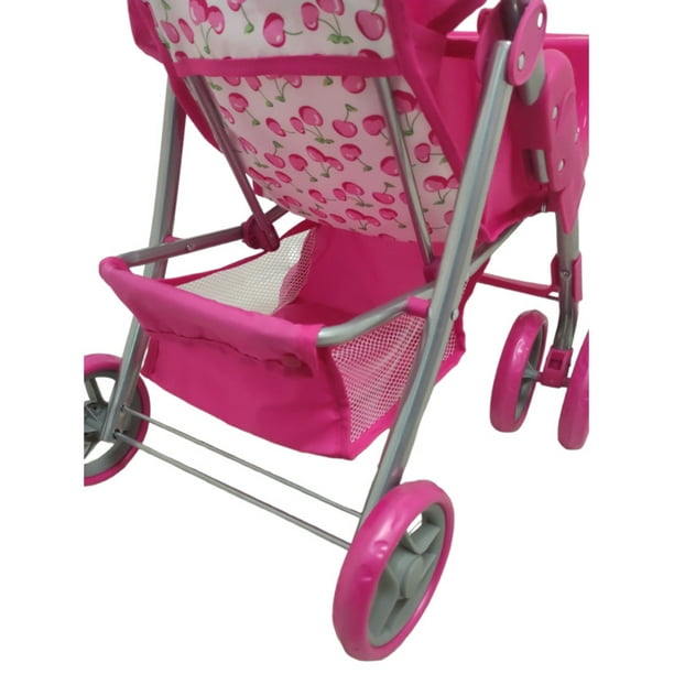 Carriola para Muneca Accesorio The Baby Shop con llantas soft eva anti ruido y resistentes Rosa