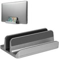 thumbnail image 1 of (Version Améliorée) Support d'Ordinateur Portable Vertical, Support d'Ordinateur Portable Réglable (jusqu'à 17,3 Pouces) Compatible pour MacBook Pro / Air, Surface Microsoft, Ordinateurs Portables de Jeu, (Gris), 1 of 7
