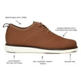 thumbnail image 6 of Vance Co. Mens Novak Tru Comfort Foam Knit Lace-up Round Toe Dress Shoe, Widths Available, 6 of 7