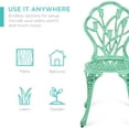 thumbnail image 2 of Best Choice Products 3-Piece Cast Aluminum Patio Bistro Furniture Set w/ Antique Finish - Teal, 2 of 7