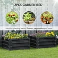 thumbnail image 3 of Outsunny 23.5'' Raised Galvanized Metal Garden Bed Kit, Set of 2, Grey, 3 of 9