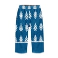 thumbnail image 4 of WTOBBY Women's Trendy Floral Design Elastic Waist Casual Bermuda Shorts with Side Pockets, Stylish and Versatile for Exercise or Social Events,Sky Blue M, 4 of 4