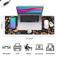 thumbnail image 5 of Long Mouse Pads for Desk,Halloween Floral Ghosts Pattern Desk Mats on Top Of Desks, Desk Mouse Pad Extra Large with 3mm Non-Slip Base and Stitched Edge for Gaming,Office,Work,Home 31.5x11.8in, 5 of 5