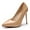 Apricot, variant on Woobling Womens Pumps Pointed Toe Dress Shoes Slip On High Heels Lightweight Work Comfort Stiletto Pink 9