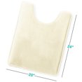 thumbnail image 3 of 1 Contour Clara Clark Bath Mat Bathroom Rug - Absorbent Memory Foam Bath Rugs - Non-Slip, Thick, Cozy Velvet Feel Microfiber Bathrug, Plush Shower, Toilet- Floor Bathmats Carpet - White - 24"x19", 3 of 6