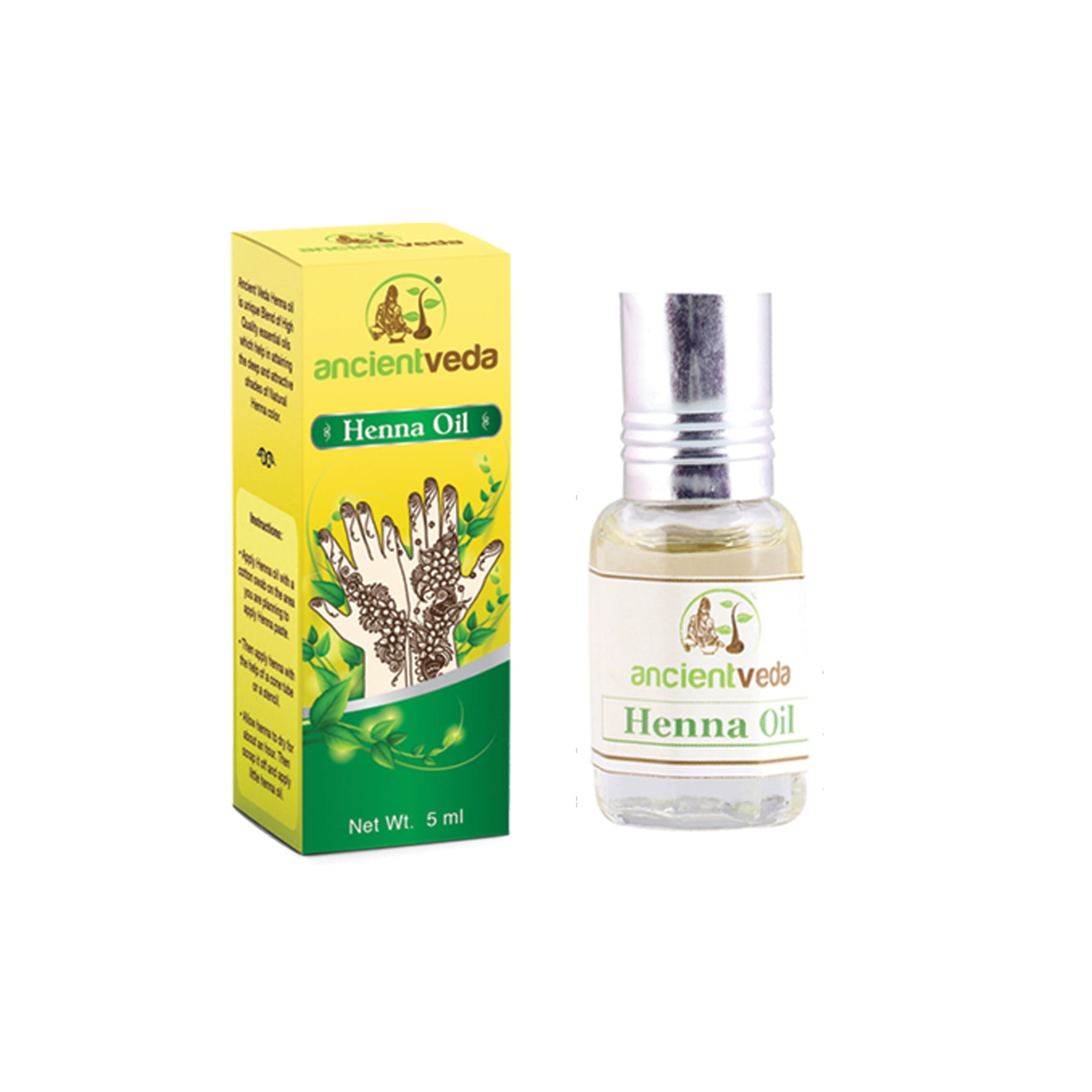 AncientVeda Henna Tattoo Darkening Oil |For Darker Longer Lasting Tattoos