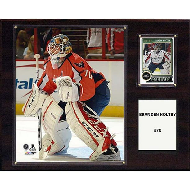 CandICollectables 1215HOLTBY NHL 12 x 15 Po Marque Holtby Washington Capitales Joueur Plaque