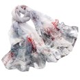 thumbnail image 2 of Pxiakgy Scarfs For Women Lightweight Print Floral Pattern Scarf Shawl Fashion Scarves Shawls And Wraps For Spring Grey + One size, 2 of 3