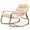 Wood Color/1 Piece, variant on Dovov Oversize Papasan Rocking Chairs Set of 2, Indoor Outdoor Rocking Chairs Patio Lounge Chairs Recliner Cozy Rocker for Porch Garden Balcony Living Room, Wood Grain, 400 lbs Capacity