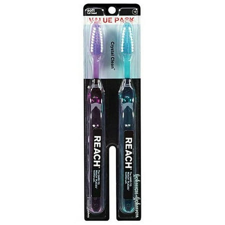 Reach Crystal Clean Soft Full Head Adult Toothbrushes, 2pk