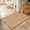 Brown, variant on Beige Solid Washable Living Room Rugs 5'x8', Minimalist Cloth Cream Khaki Linen Texture Rustic Washable Throw Large Area Rug Non-Slip Sturdy Edge Binding Carpet for Living Area Kitchen Office
