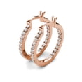 thumbnail image 4 of Cate & Chloe Margot 18k Rose Gold Plated 24mm Hoop Earrings with Simulated Diamonds Gift for Women, 4 of 9