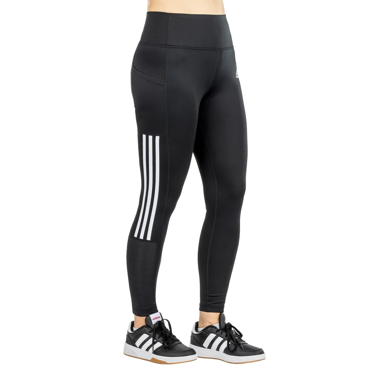 adidas Womens Lightweight High Rise 3 Stripe Mesh 7 8 Leggings X Large Black White Walmart