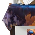 thumbnail image 2 of Blue Fall Pumpkins Rectangle Tablecloths 54x87,Autumn Maple Leaf Vintage Oil Painting Table Cloth Table Cover Indoor/Outdoor Tabletop Decor for Wedding Holiday Party Dinner Baby Shower, 2 of 7