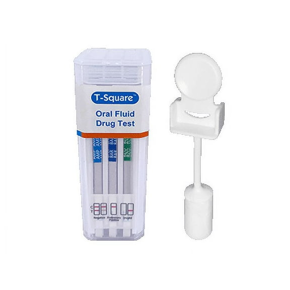 (5 pack) 10 Panel Saliva Drug Test - Flat Cup - AMP/BUP/BZO/COC/mAMP/MTD/OPI/OXY/PCP/THC