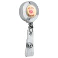 thumbnail image 2 of Brain Waves Waving Funny Humor Retractable Reel Chrome Badge ID Card Holder Clip, 2 of 3
