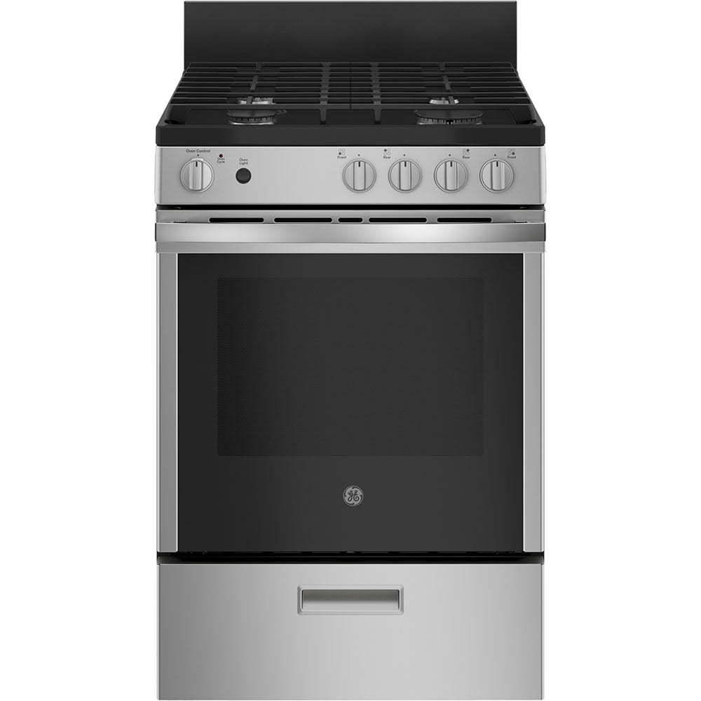 GE 24" Gas Free Standing Range with Removable Storage Drawer Stainless Steel - JCGAS640RMSS